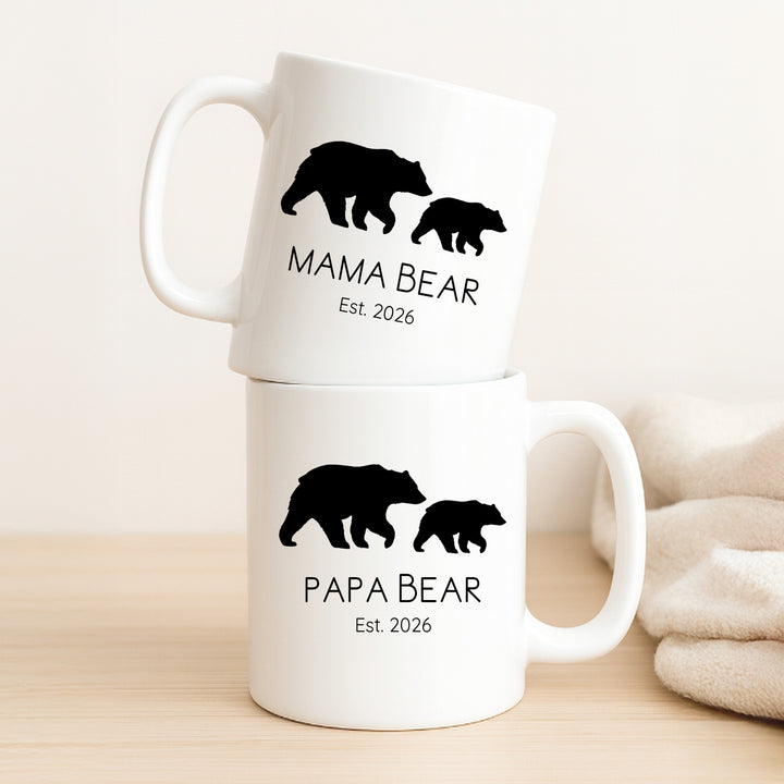 Personalised Mama Bear & Papa Bear Mugs