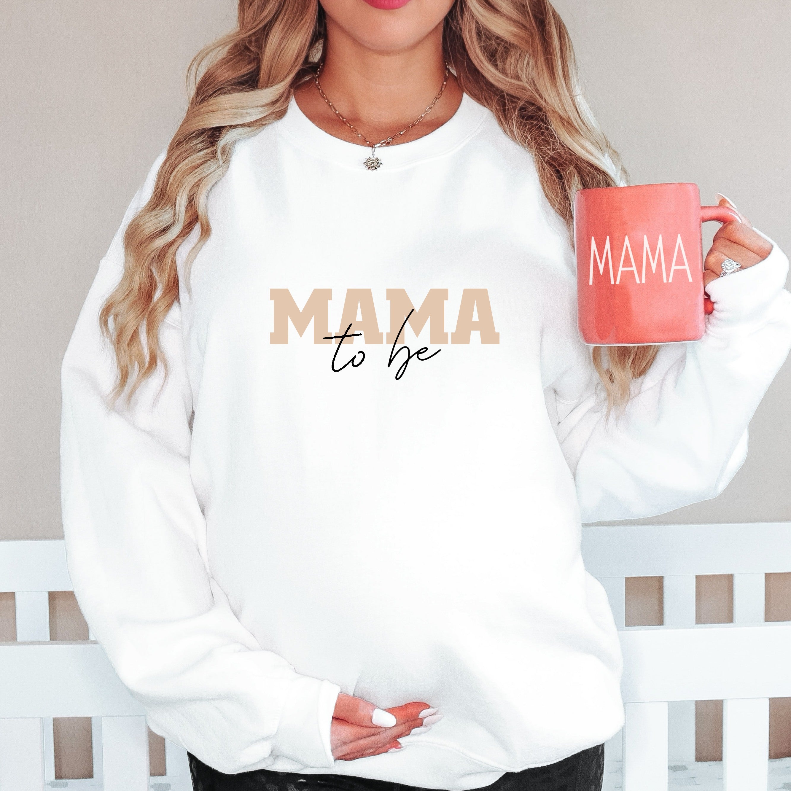 Beige Mama to Be Sweatshirt