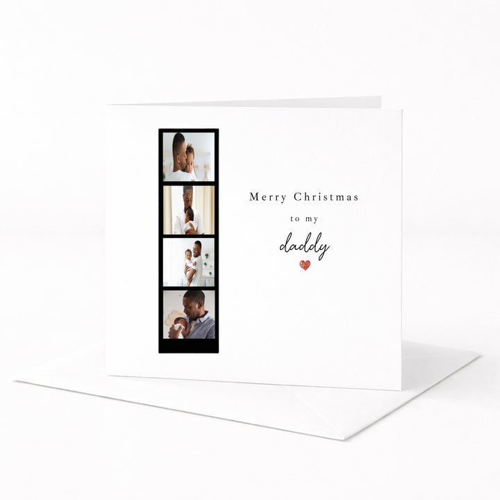 Personalised Photo Merry Christmas Daddy Card