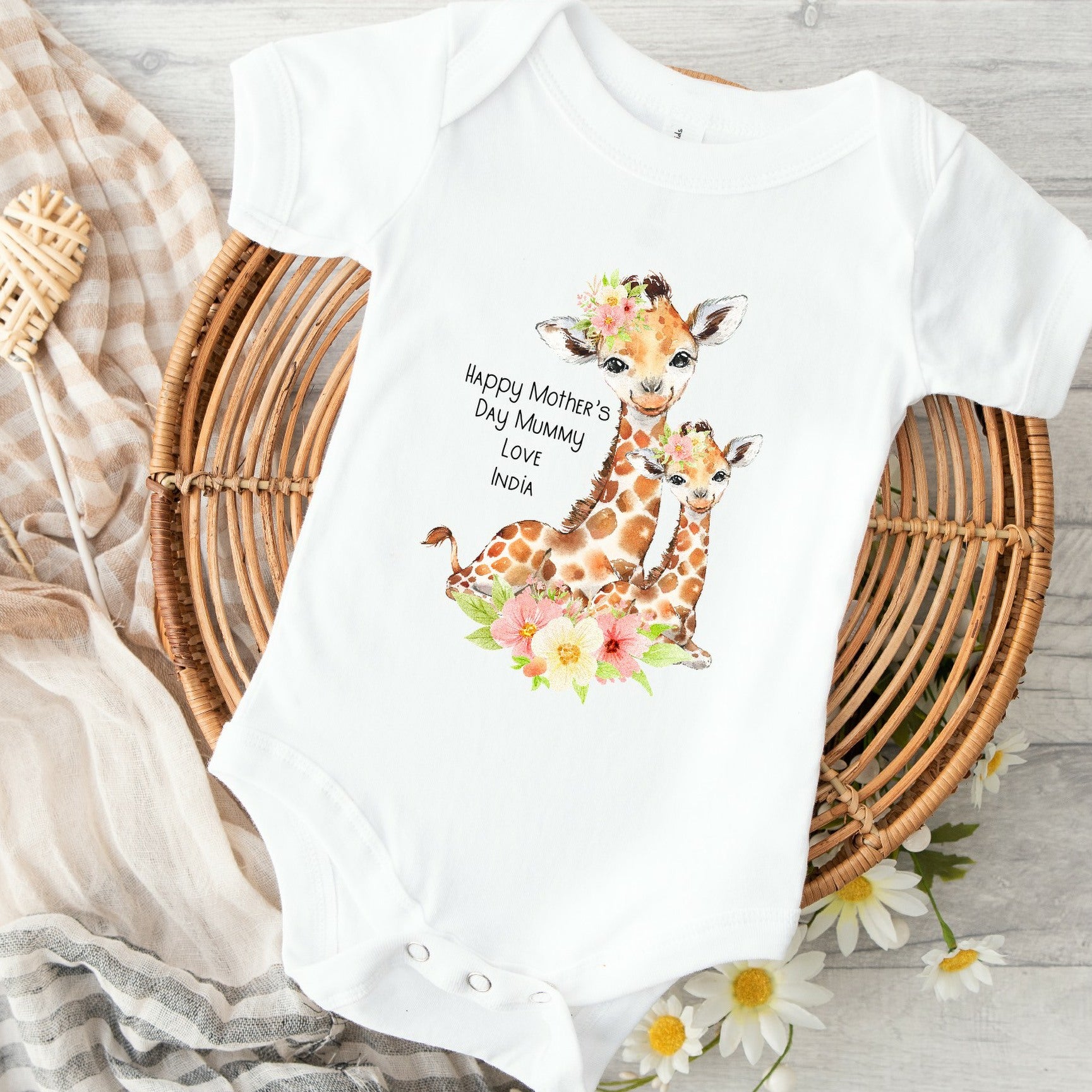 Girls giraffe online onesie