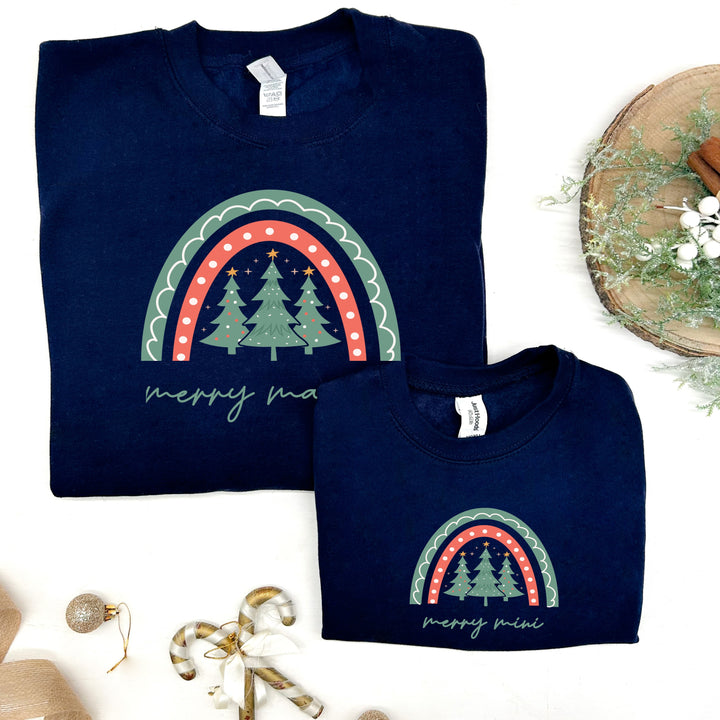 Mama and Mini Green Tree Matching Christmas Sweatshirt