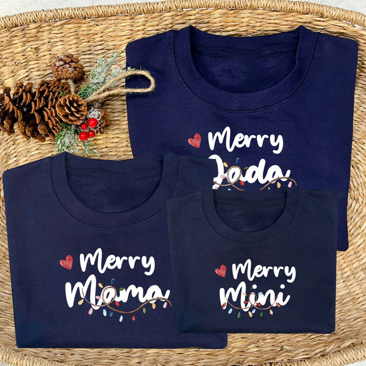 Christmas Merry Mum & Mini Outfits Kids and Adult Sweatshirt