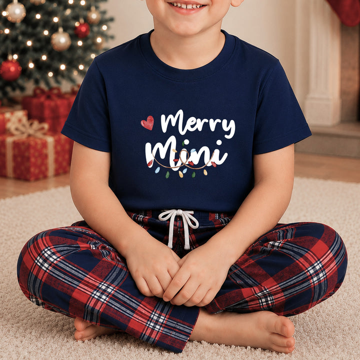 Personalised Merry Family Matching Tartan Christmas Pyjamas