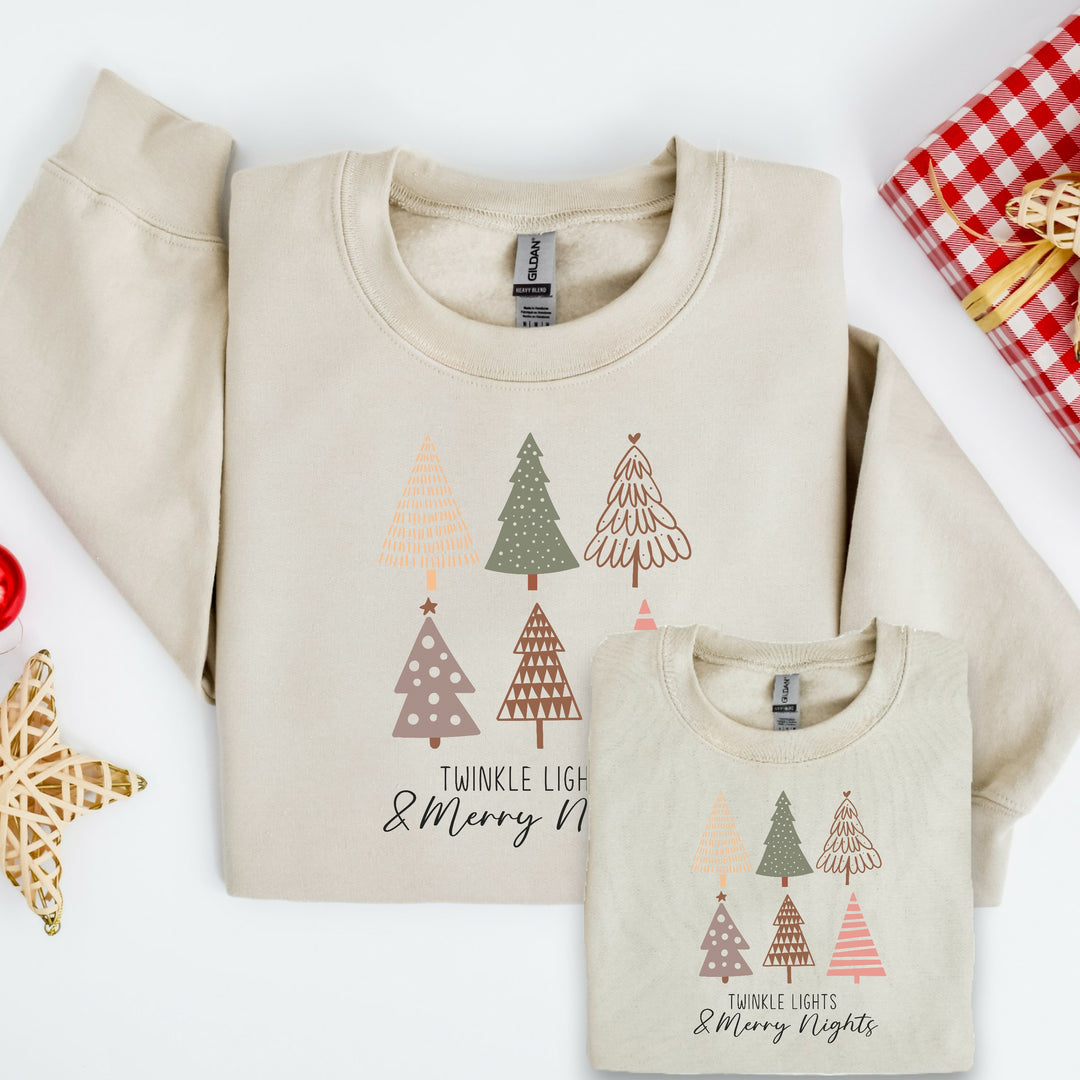 Twinkly Light and Merry Nights Christmas Sweatshirt/Babygrow