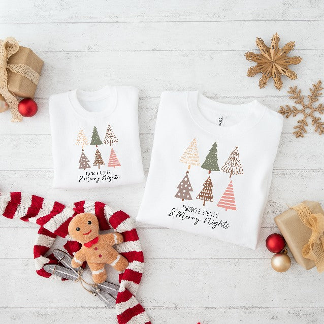 Twinkly Light and Merry Nights Christmas Sweatshirt/Babygrow