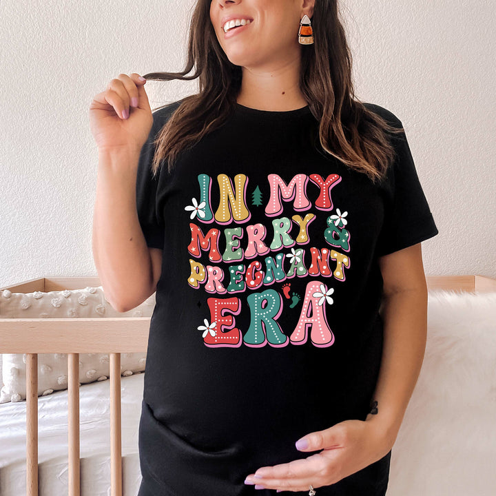 In My Pregnant Era Maternity Christmas T-shirt