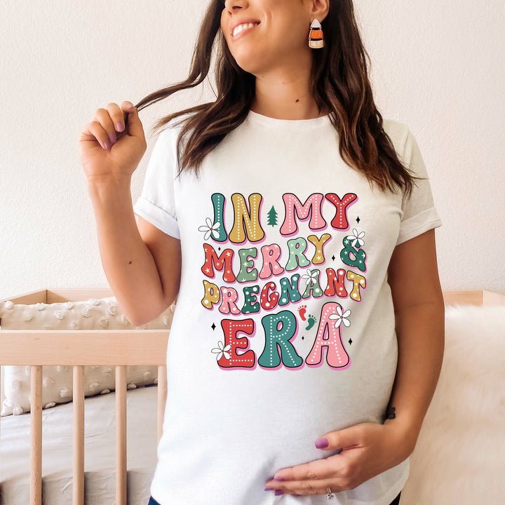 In My Pregnant Era Maternity Christmas T-shirt