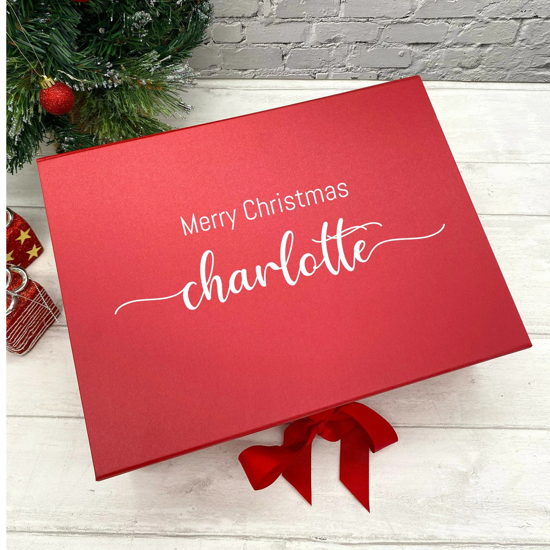 Personalised Merry Christmas Gift Box