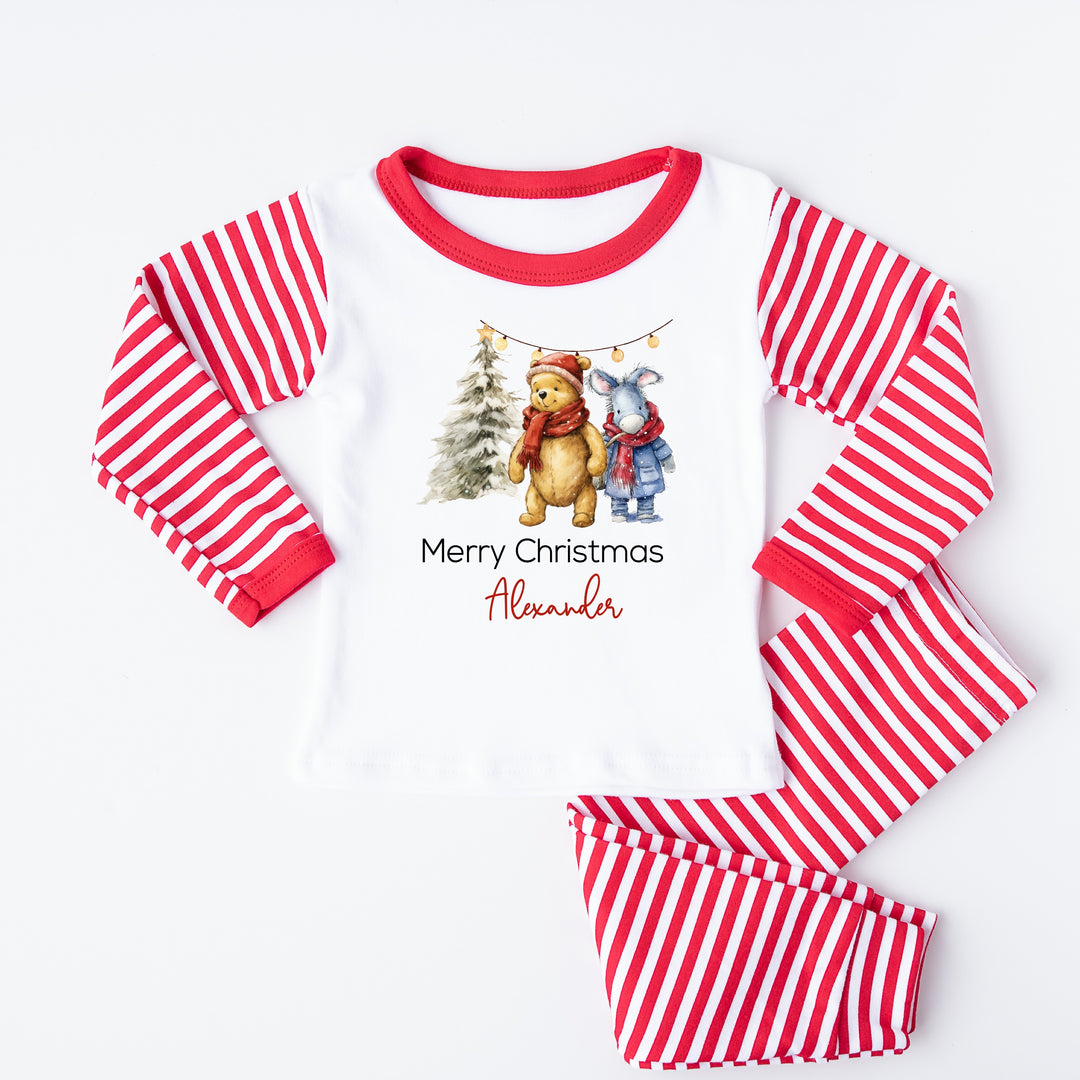 Personalised Classic Winnie the Pooh Christmas Pyjamas