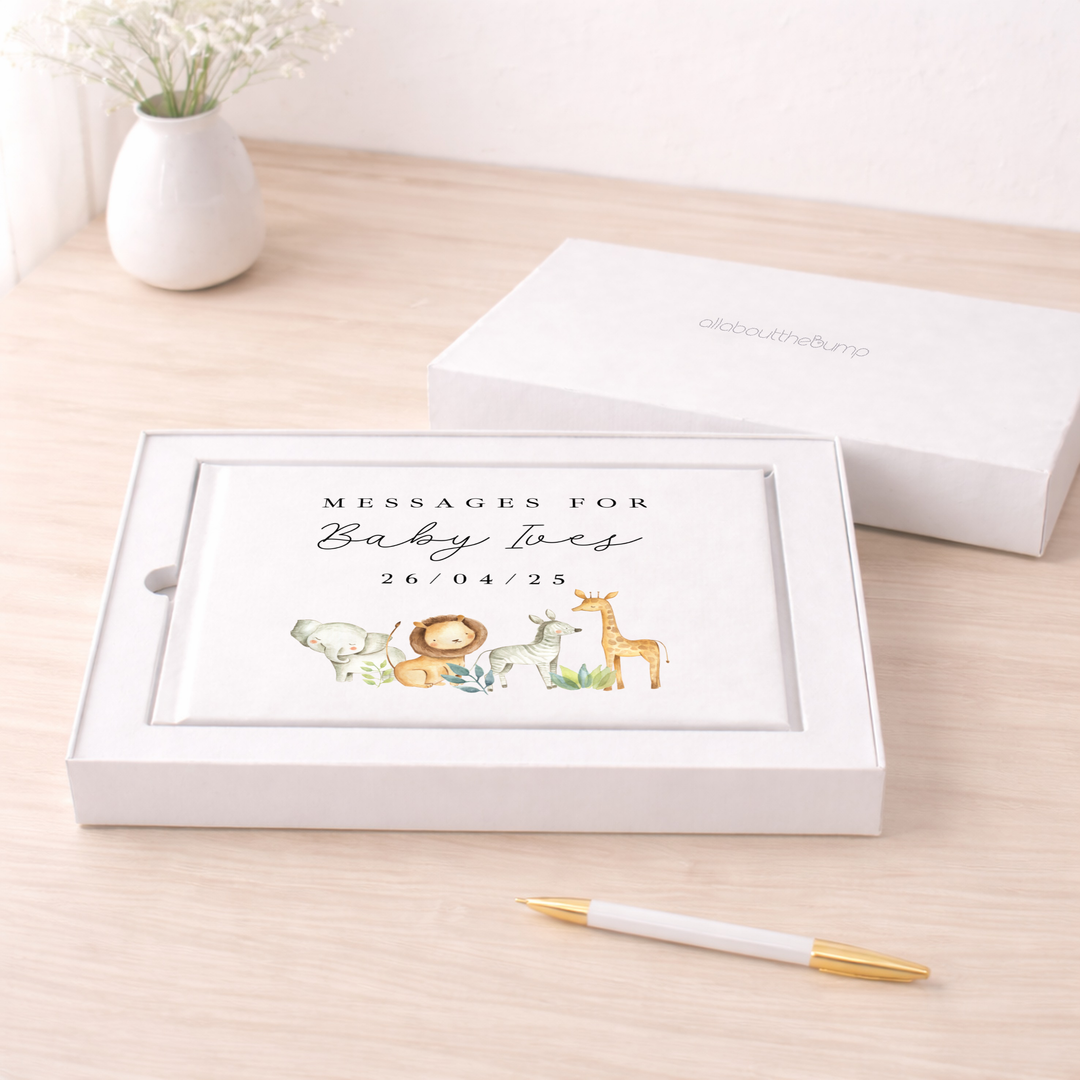 Personalised Jungle Safari Baby Shower Guest Book