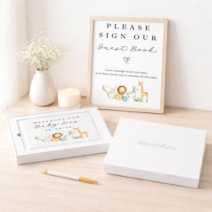 Personalised Jungle Safari Baby Shower Guest Book