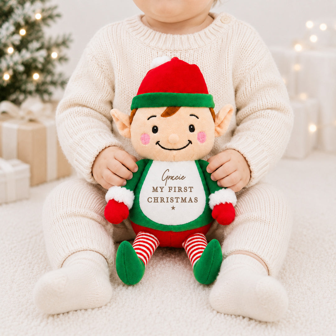 Personalised Gold My First Christmas Soft Toy