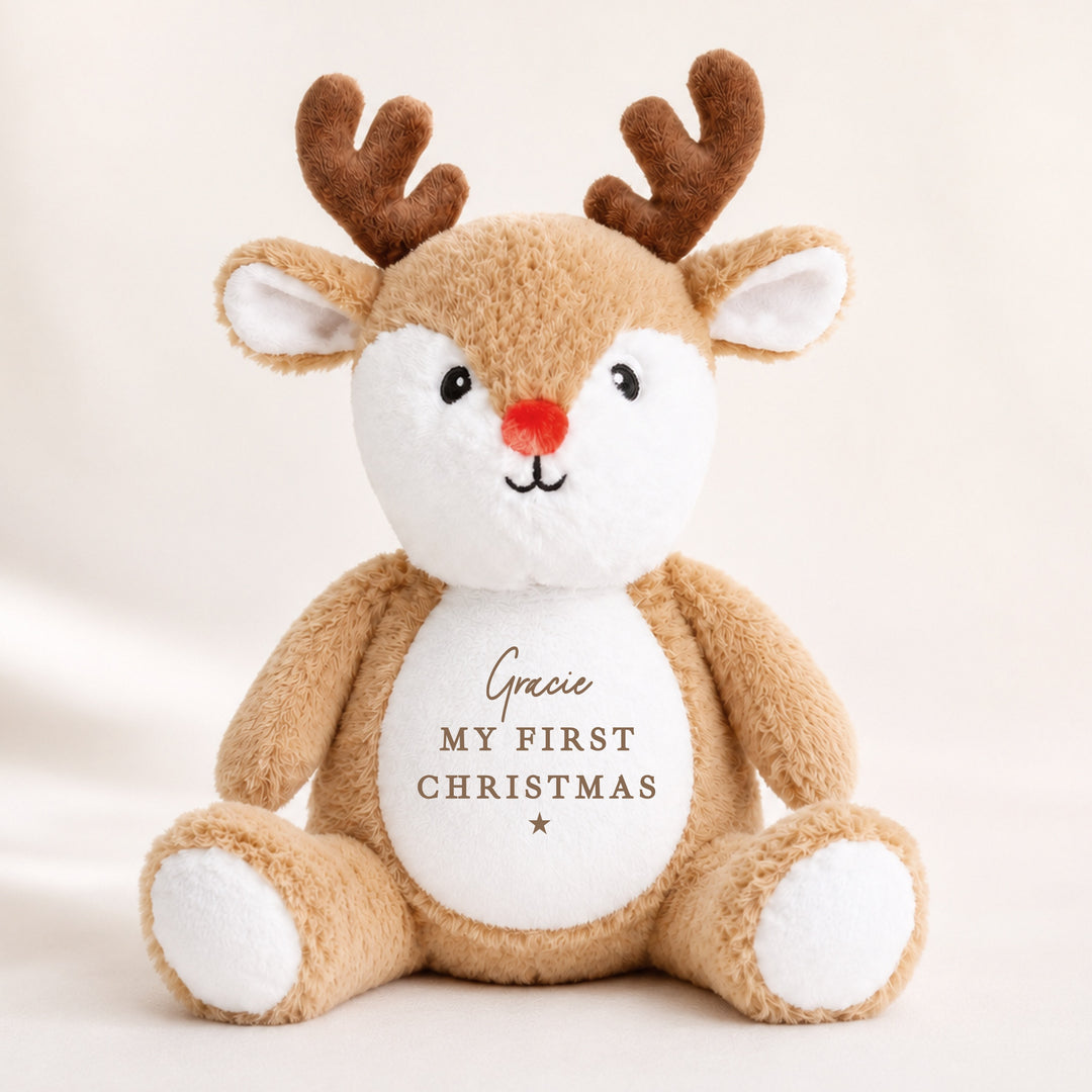 Personalised Gold My First Christmas Soft Toy