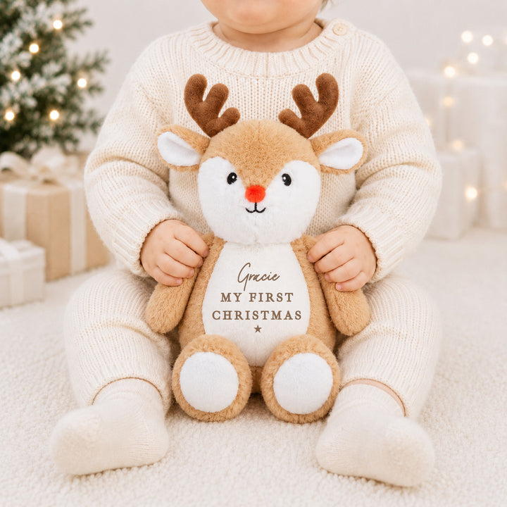 Personalised Gold My First Christmas Soft Toy