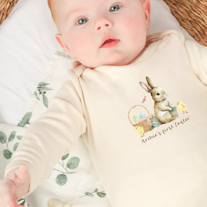 My First Easter Bunny Beige Babygrow