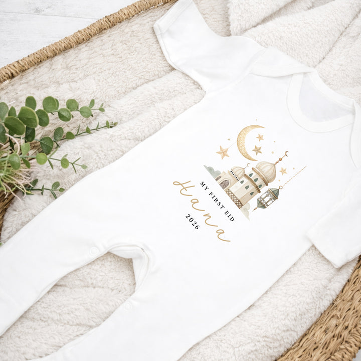 Personalised My First Eid Baby Grow, Vest or Bib