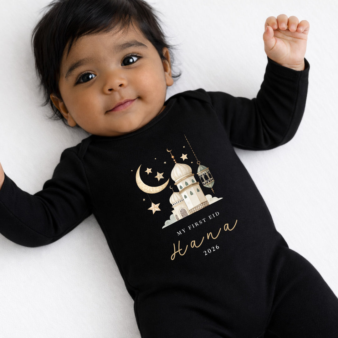 Personalised My First Eid Baby Grow, Vest or Bib
