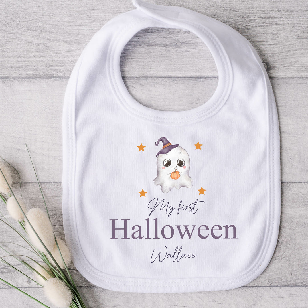 Personalised My First Halloween Ghost Babygrow/Vest/Bib