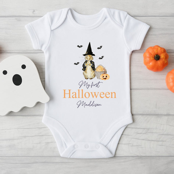 Personalised My First Halloween Rabbit Babygrow/Vest/Bib