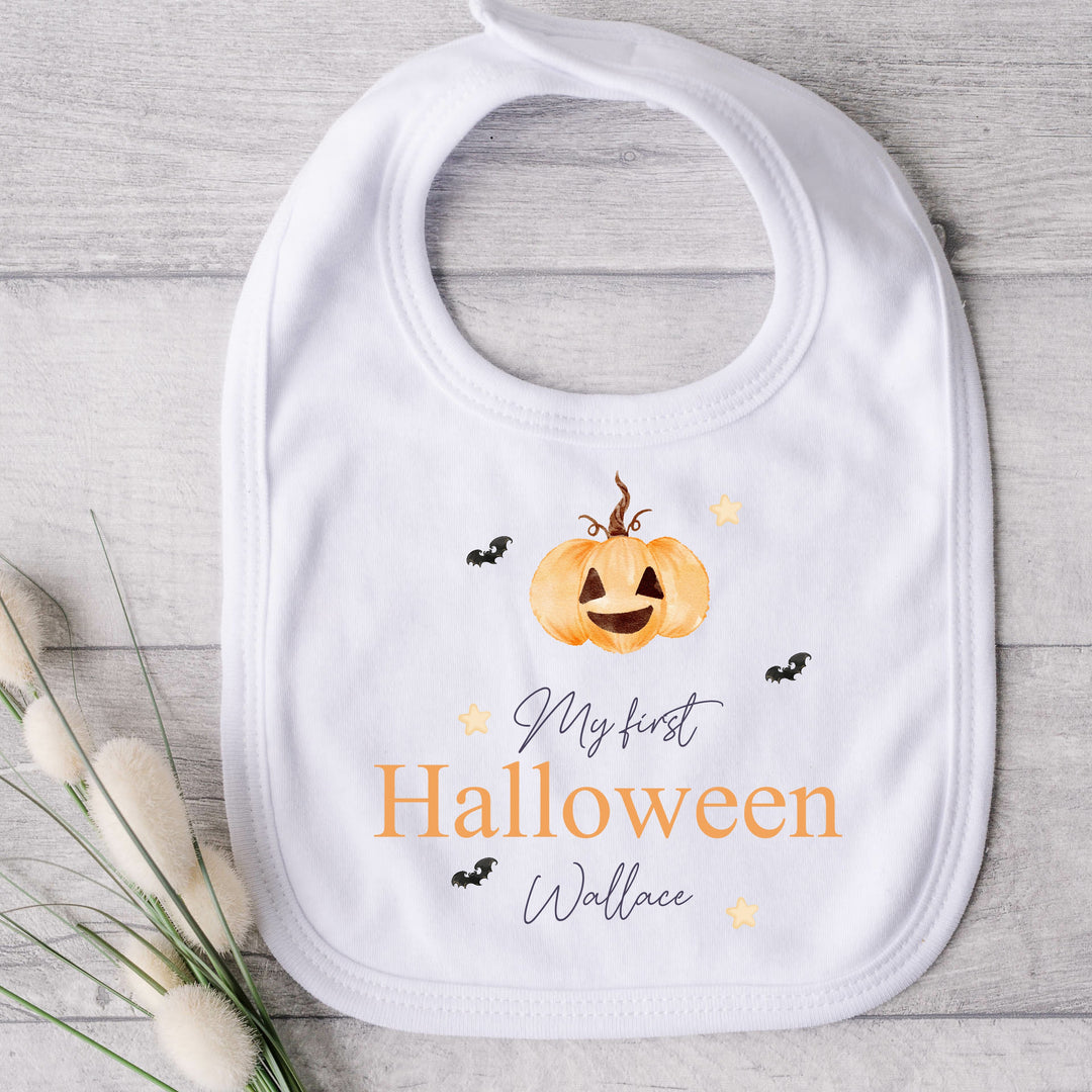 Personalised My First Halloween Pumpkin Babygrow/Vest/Bib