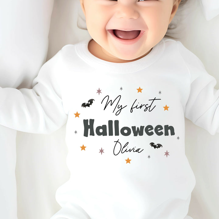 Personalised My First Halloween Bats Babygrow/Vest/Bibs