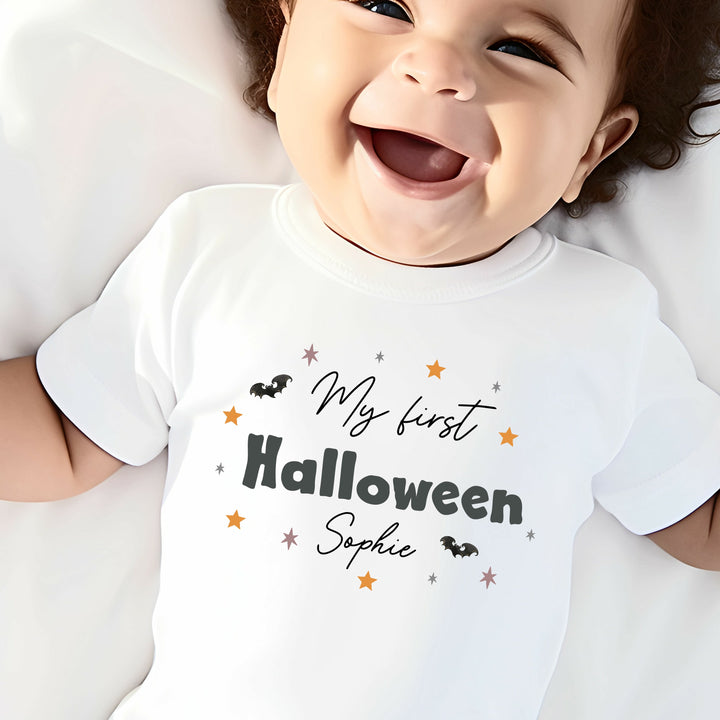 Personalised My First Halloween Bats Babygrow/Vest/Bibs