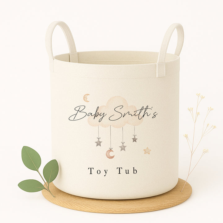 Personalised Clouds Toy Tub