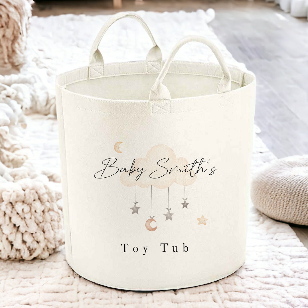 Personalised Clouds Toy Tub