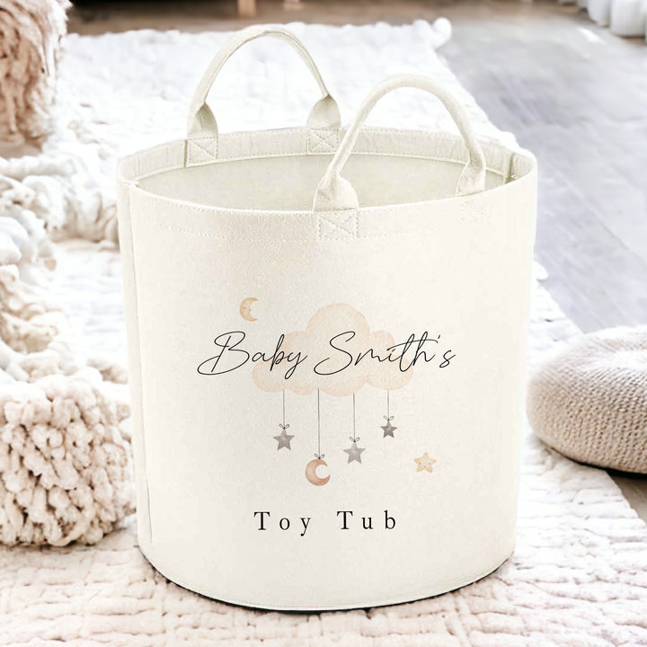Personalised Clouds Toy Tub