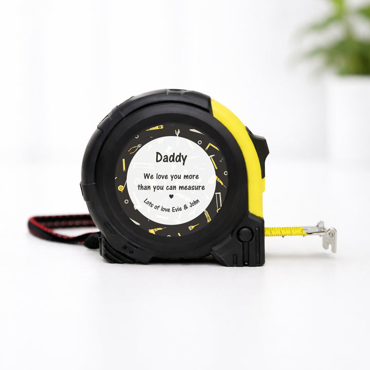 Personalised Daddy I Love You More Tape Measure