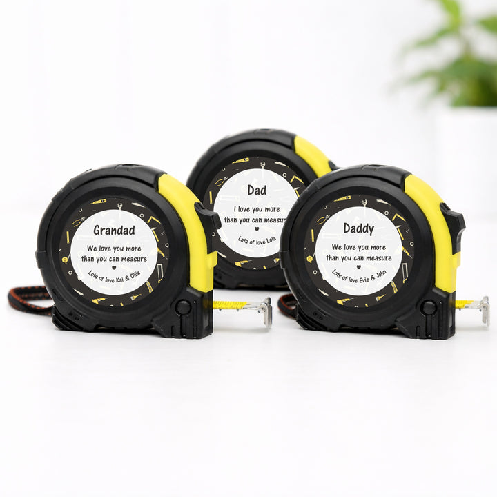 Personalised Daddy I Love You More Tape Measure