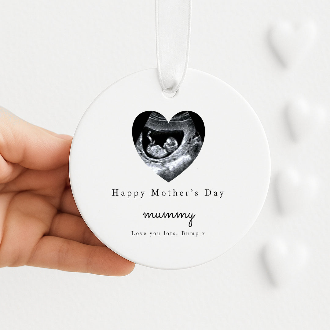 Personalised Happy Mother's Day Scan Ceramic Ornament