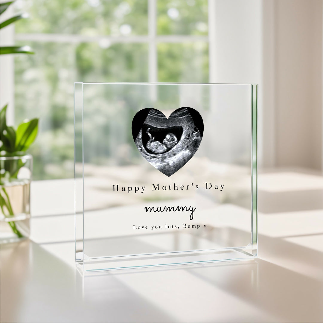 Personalised Baby Scan Happy Mother's Day Acrylic Block