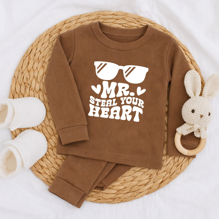 Mr Steal Your Heart Valentine's Day Ribbed Loungewear