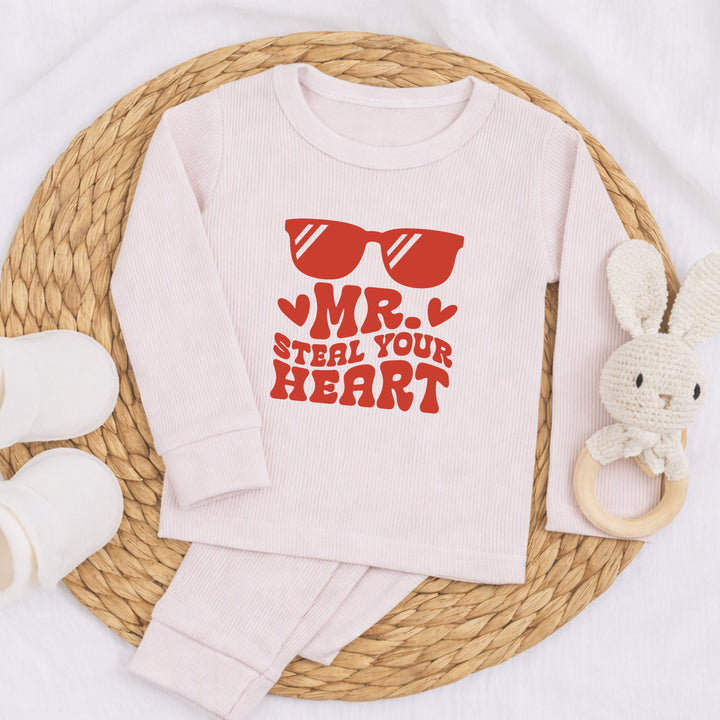 Mr Steal Your Heart Valentine's Day Ribbed Loungewear