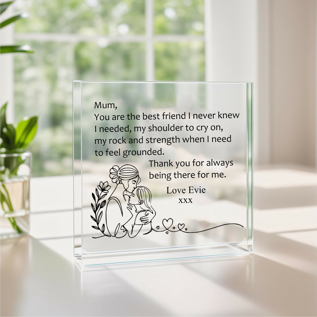 Personalised Mum You Are My Best Friend Acrylic Block
