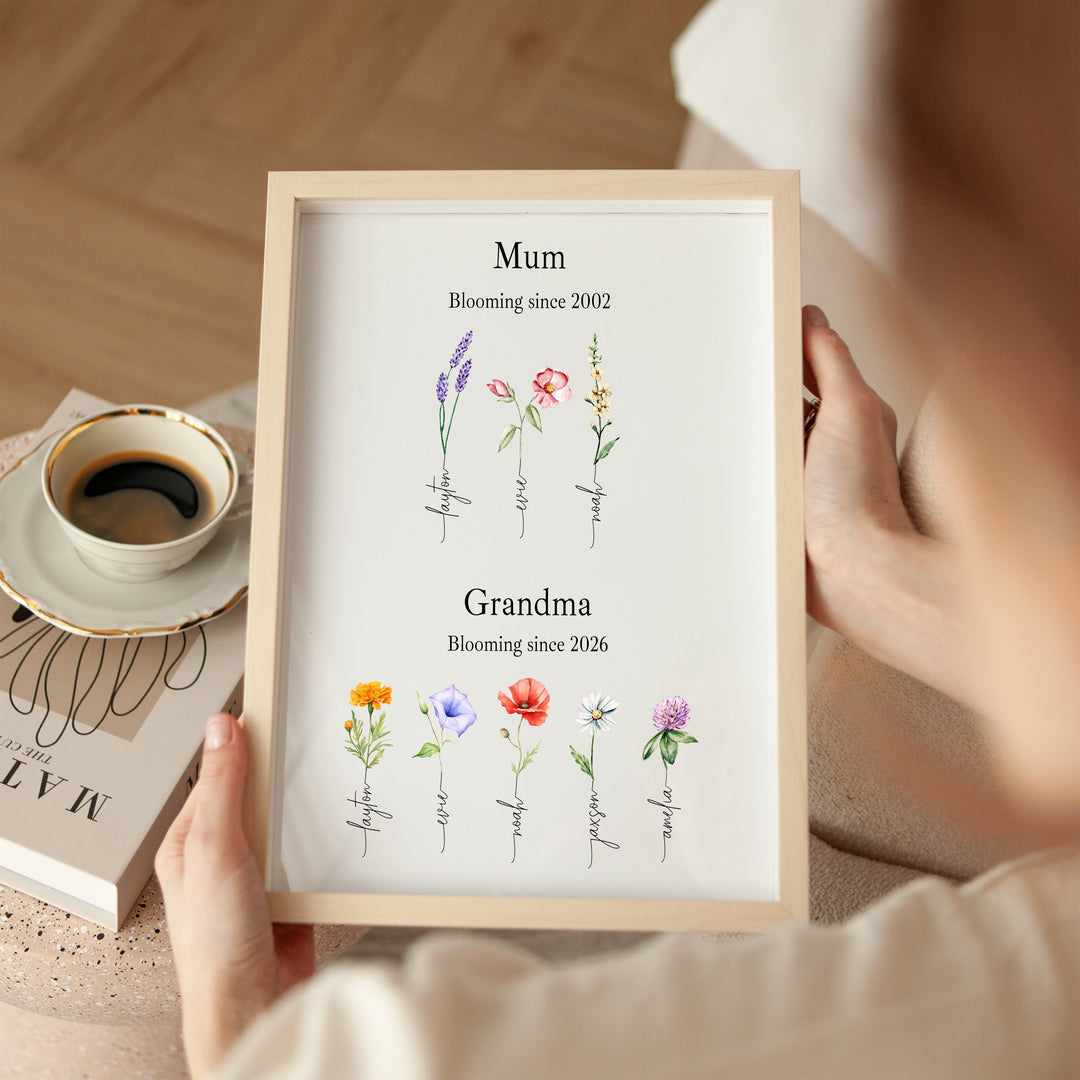 Personalised Flower Garden Mother's Day Poster