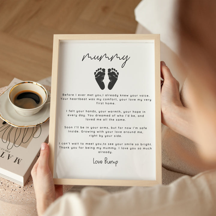 Mummy Poem Love Bump Mother's Day Poster