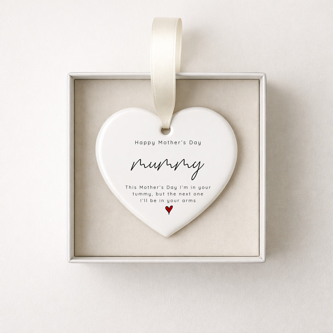 Happy Mother's Day Love Bump Ceramic Ornament