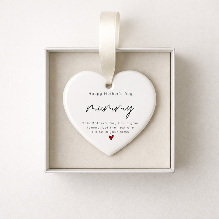 Happy Mother's Day Love Bump Ceramic Ornament