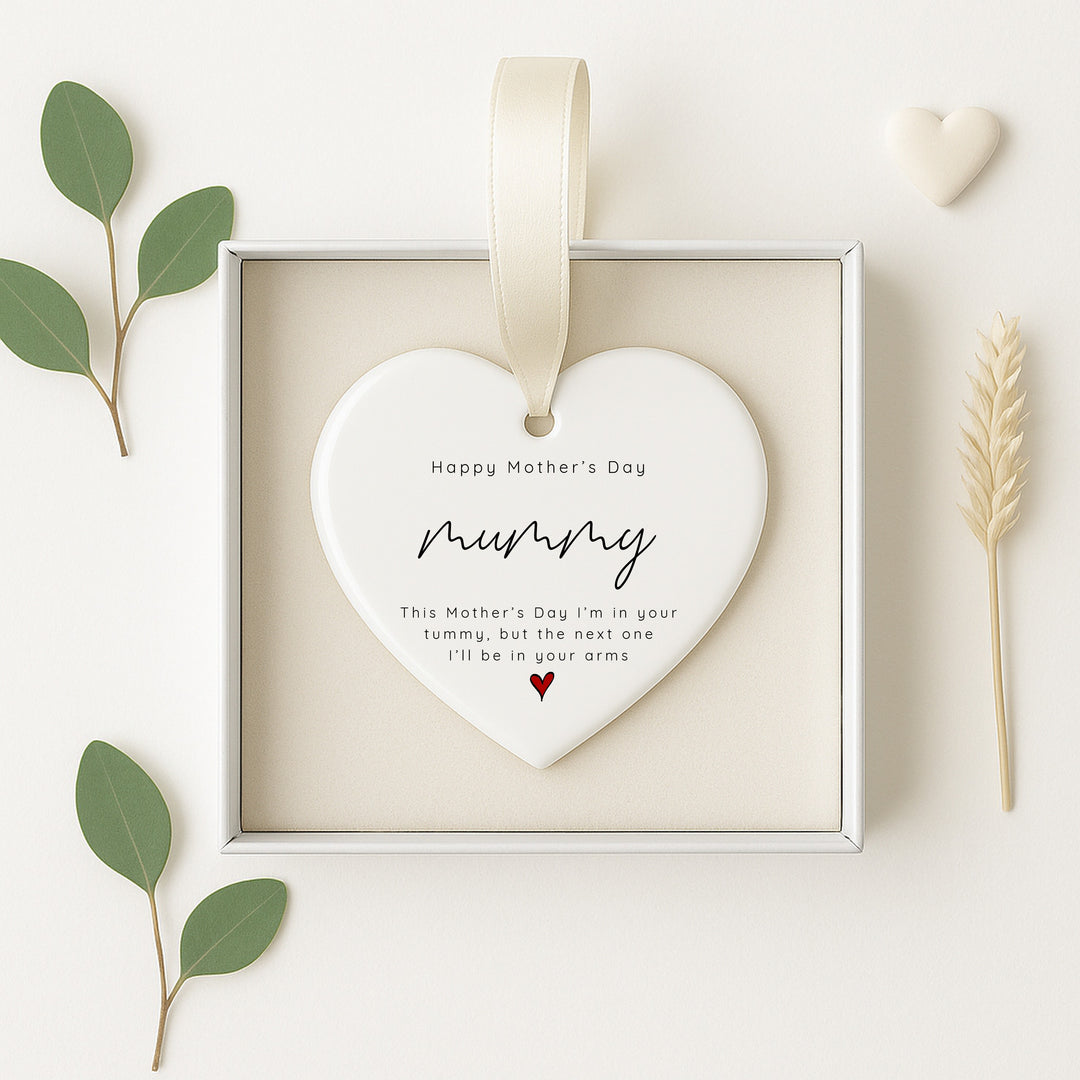 Happy Mother's Day Love Bump Ceramic Ornament