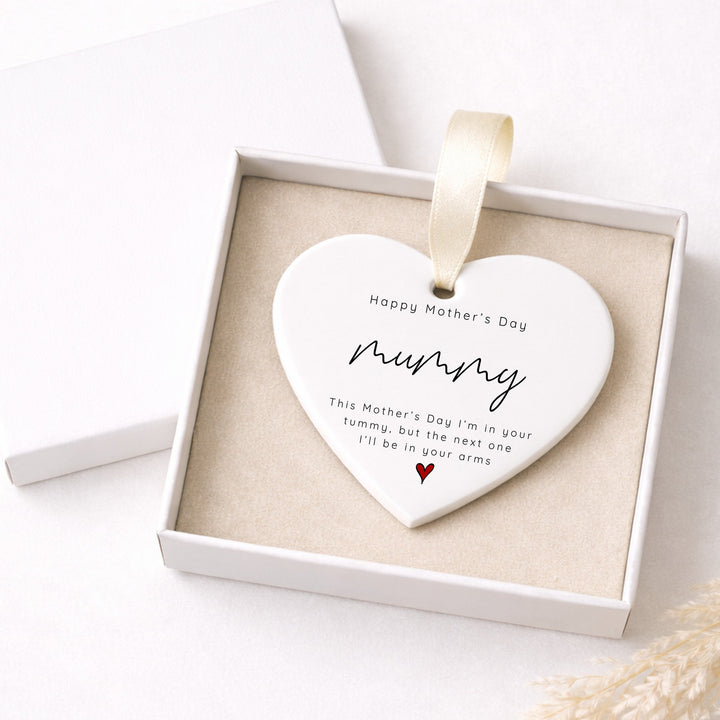 Happy Mother's Day Love Bump Ceramic Ornament