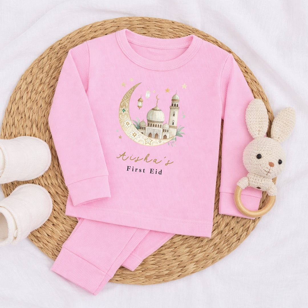 Personalised Moon My First Eid Ribbed Loungwear