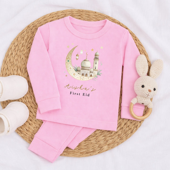 Personalised Moon My First Eid Ribbed Loungwear