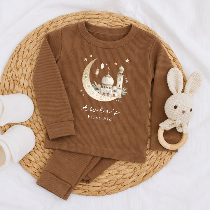 Personalised Moon My First Eid Ribbed Loungwear