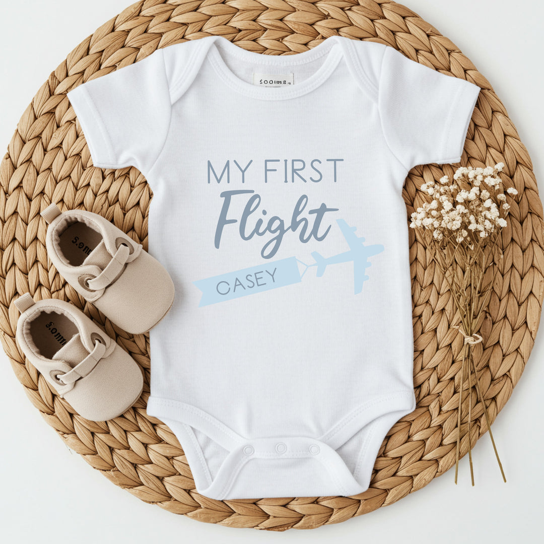 Personalised My First Flight Baby Vest/T-shirt