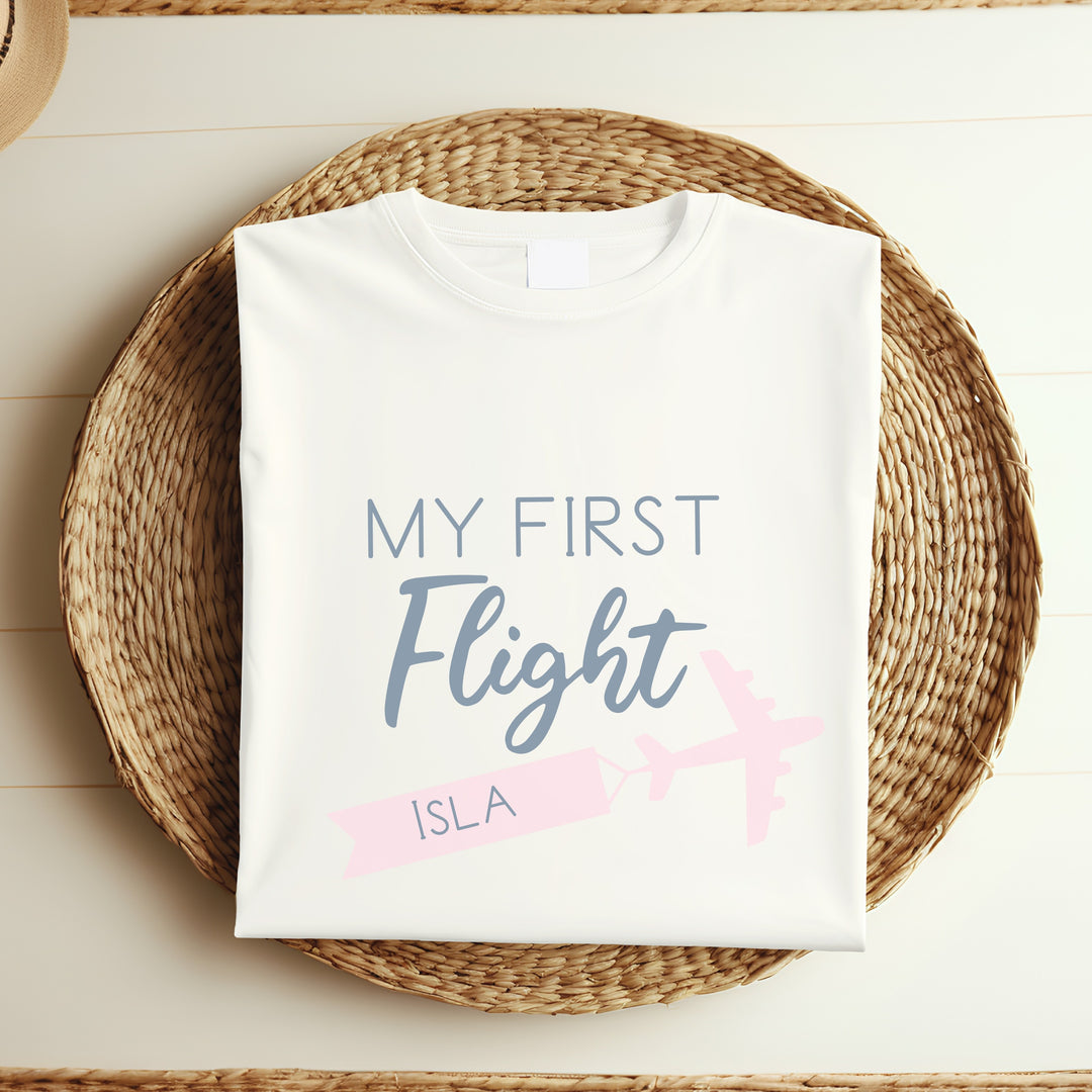 Personalised My First Flight Baby Vest/T-shirt