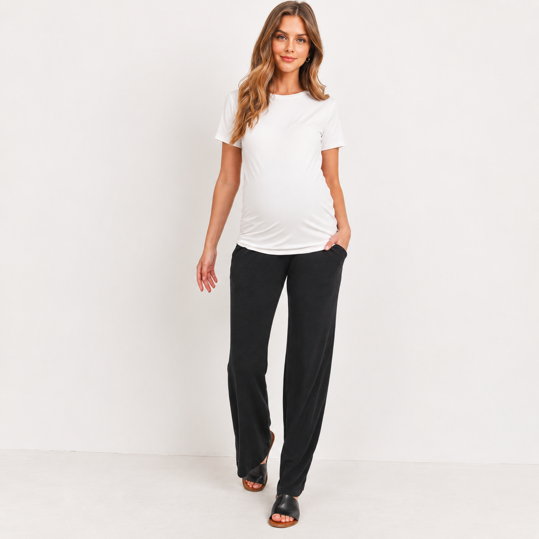 Straight Leg Maternity Terry Lounge Pants
