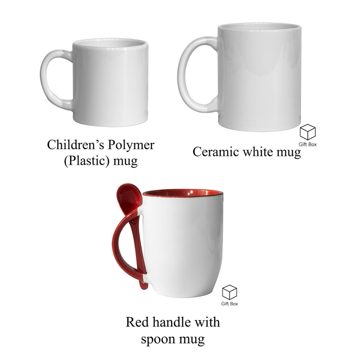 Personalised Red Rabbit Name Hot Chocolate Mug