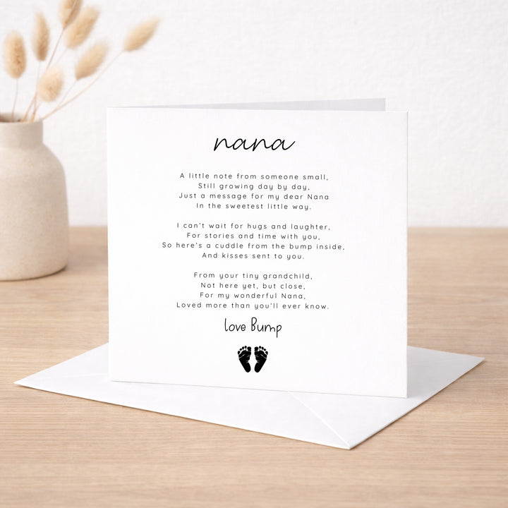 Nana Poem Baby Announcement Card